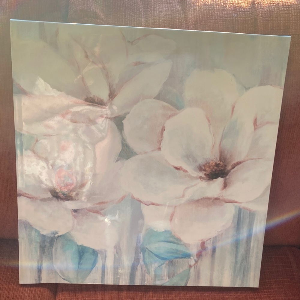 Floral Canvas Wall Art in Soft Pastels